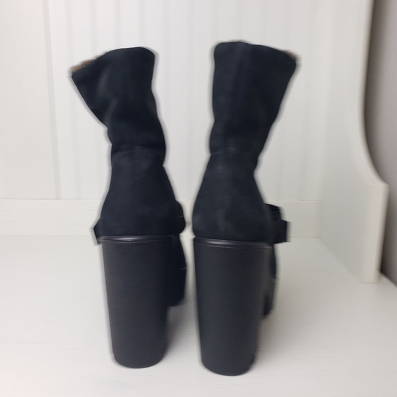 Leather with real fur inside winter Lug heel Boots - Picture 5 of 10